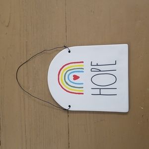 Rae Dunn Ceramic Hope Wall Hanging